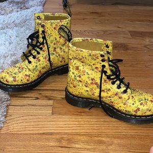 Size 7 Floral Doc Martins